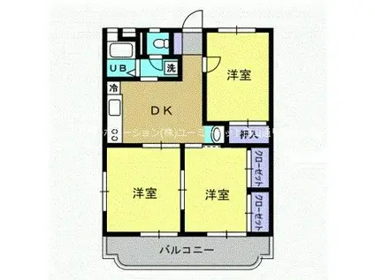 ハイムプルミエ(3DK/3階)の間取り写真