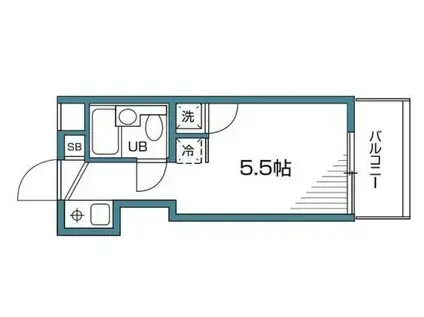 グランバリュー中野坂上(ワンルーム/4階)の間取り写真