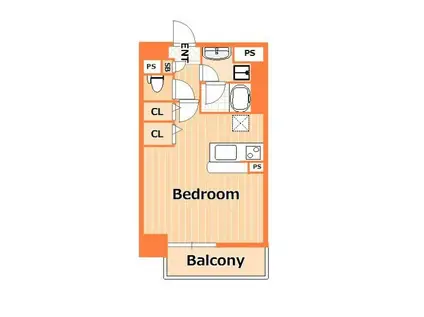プランシード(ワンルーム/3階)の間取り写真