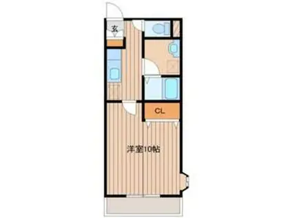 RESIDENZ.S.S(1K/2階)の間取り写真