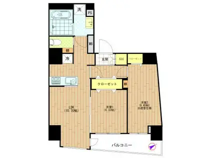 プレシャス赤羽岩淵(2LDK/5階)の間取り写真