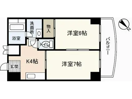 アストラムシンカワ(2K/3階)の間取り写真