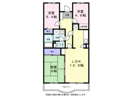 ラヴェニュー相模原(3LDK/4階)の間取り写真