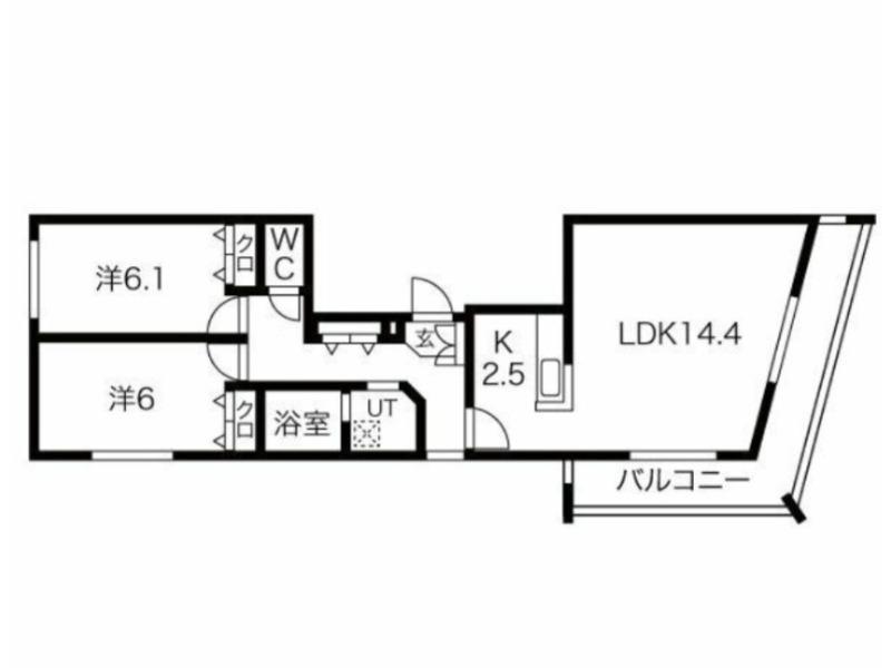 SERAM神宮前(2LDK/5階)の間取り写真