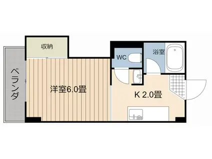 ホワイトコーポ(1K/4階)の間取り写真