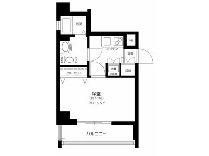 LE-LION清澄白河(1K/2階)の間取り写真