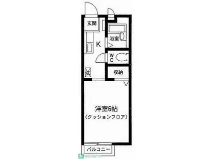 CASA VIOLAI(1K/2階)の間取り写真