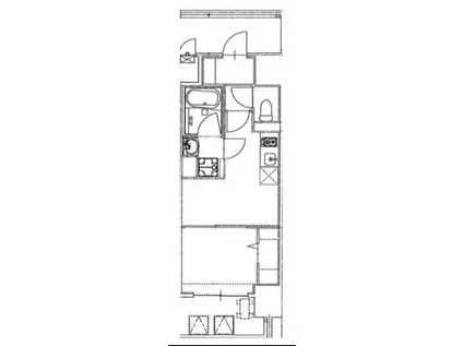 Jリヴェール高松南新町(1DK/3階)の間取り写真