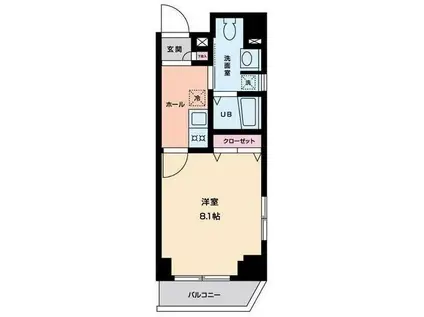 グラントゥルース赤羽(1K/10階)の間取り写真