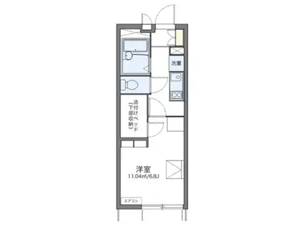 レオパレスこかげ(1K/1階)の間取り写真