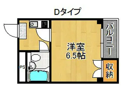 ロイヤル西住之江(1K/4階)の間取り写真