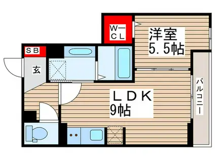 セレスティア東葛西II(1LDK/3階)の間取り写真