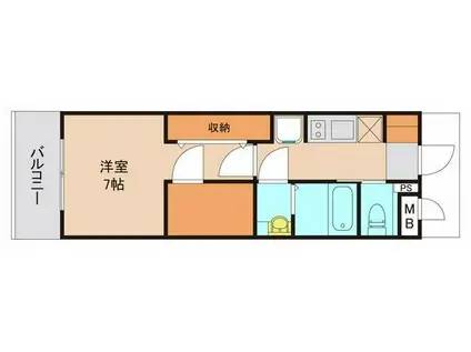 BCASA CIELO(1K/1階)の間取り写真