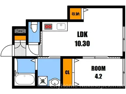 クロッカス落合南(1LDK/1階)の間取り写真