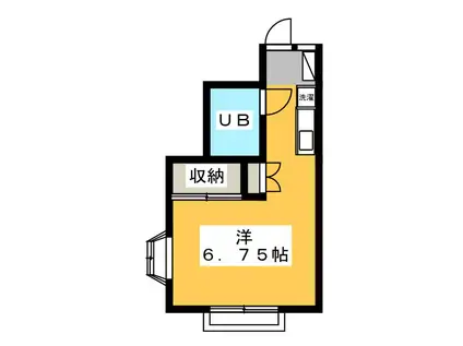 グリーンハイツ(ワンルーム/1階)の間取り写真