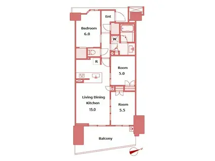 BRILLIA CITY 横浜磯子 J棟 ブリリアシティ横浜磯子(3LDK/4階)の間取り写真