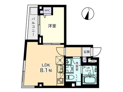 プチラフォーレ多摩川(1LDK/3階)の間取り写真