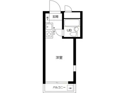 ハイシティ学芸大学第3(ワンルーム/2階)の間取り写真