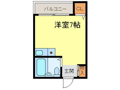 ハウスアイ神崎川(ワンルーム/4階)の間取り写真