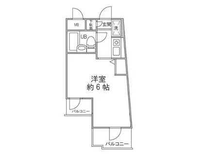 ドム登戸(ワンルーム/3階)の間取り写真