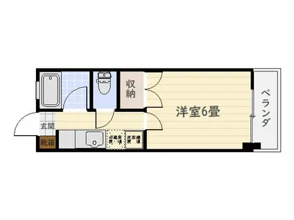 ユーロハイツ(1K/3階)の間取り写真