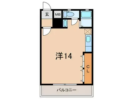大森マンション(ワンルーム/5階)の間取り写真