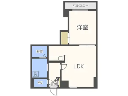 グレイスコート(1LDK/4階)の間取り写真