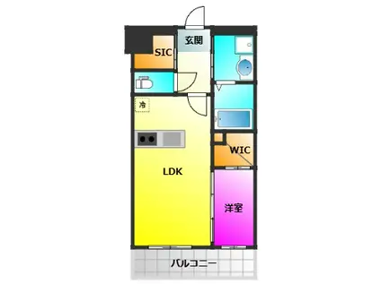 MODERN EIGHT高宮LIETO(1LDK/2階)の間取り写真