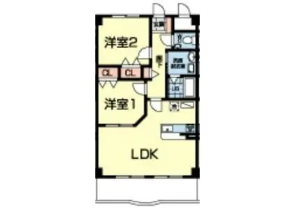 ピュアマンション美咲野(2LDK/4階)の間取り写真