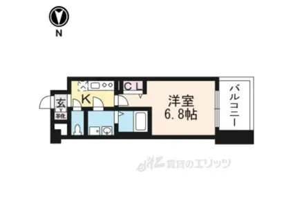 THEGARNETMILLENNIUMK(1K/3階)の間取り写真