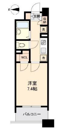 プライムアーバン仙台五橋(1K/16階)の間取り写真