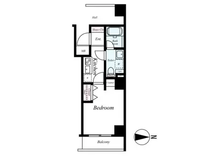 アヴィニティ両国(1K/9階)の間取り写真