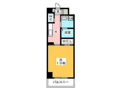 THE SIX(1K/3階)の間取り写真