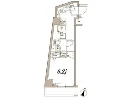 AXAS洗足池(1K/3階)の間取り写真