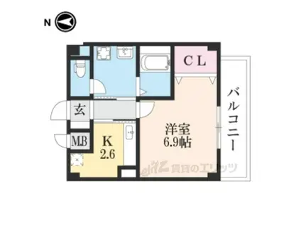 フォーリストヴィレッジ壱番館(1K/1階)の間取り写真