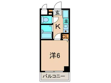 セリバテール伊丹(1K/4階)の間取り写真