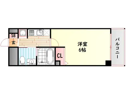 エステムプラザ大阪城パークフロント(1K/8階)の間取り写真