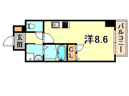 ONLYONE灘南通(ワンルーム/7階)の間取り写真