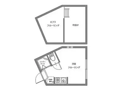 グレース クイーン(ワンルーム/2階)の間取り写真