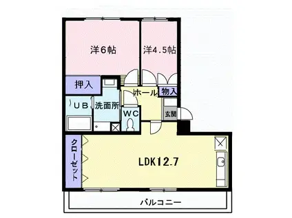 小阪西町III番館(3DK/3階)の間取り写真