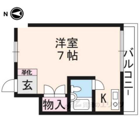 ハイデンス豊幸(ワンルーム/3階)の間取り写真