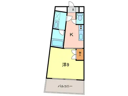 カーサヨサミ(1K/1階)の間取り写真