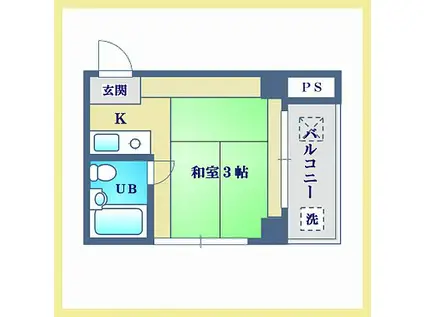 エスペランサ18(ワンルーム/4階)の間取り写真