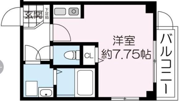 クレハ池田(1K/1階)の間取り写真