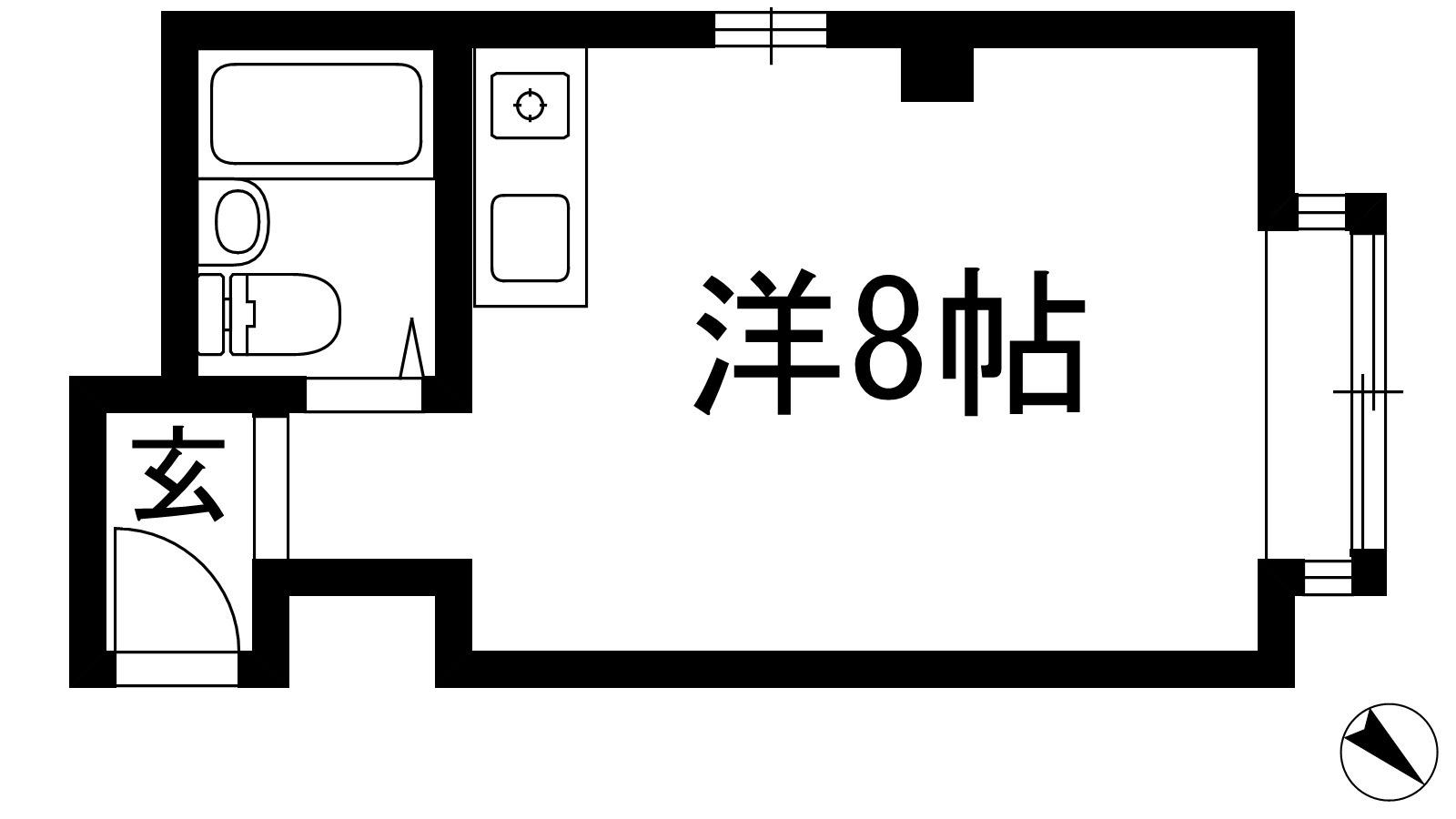 メゾン・オクダ(ワンルーム/3階)の間取り写真