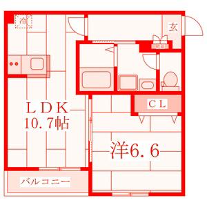 エフ.ティ コーポ(1LDK/3階)の間取り写真
