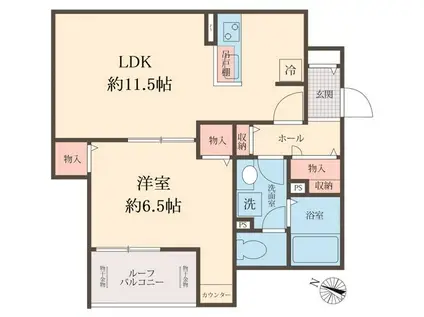 スマイル K(1LDK/3階)の間取り写真