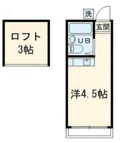 ヴィラ阿佐ヶ谷(ワンルーム/1階)の間取り写真