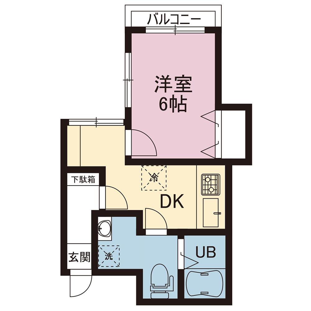 サンパレス本郷台(1K/3階)の間取り写真