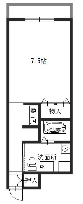 フキ三宮ビル(1K/10階)の間取り写真